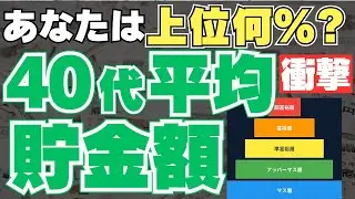 【衝撃】40代平均貯金額...あなたは上位何％!?最新データについて徹底解説
