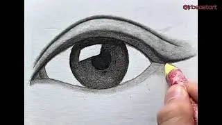How to draw realistic eye 👁️ step by step, easy pencil drawing #art #drawing #easydraw #howtodraw 