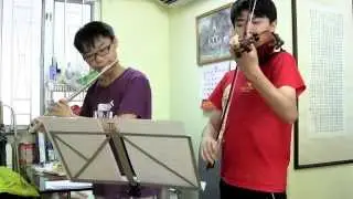Under the Lion Rock Mountain for violin and flute (獅子山下)