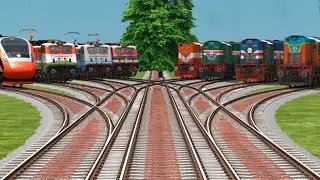 Trains At Railroad Crossings🫂|| Steam Local Train Cartoons || bumpy railroad railways tracks