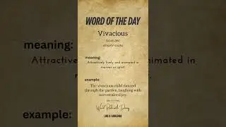Word of the Day: Vivacious 🌟 | Meaning, Pronunciation & Example | English Vocabulary Shorts