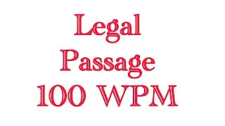 Steno Dictation/100WPM/Shorthand Dictation/Legal judgment/General Passage/Shorthand English