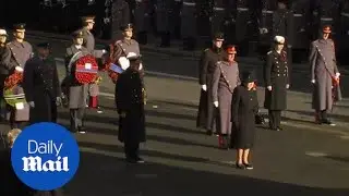 Royal family arrive for Remembrance Sunday at Cenotaph - Daily Mail