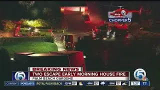 2 people escape house fire near Palm Beach Gardens