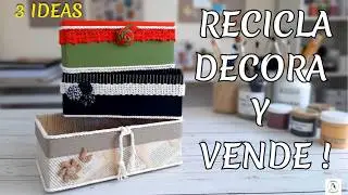 3 IDEAS DE CAJAS ORGANIZADORAS con Estilo (Vintage, Colorido, Elegante) Reciclaje Creativo y Fácil