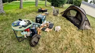 End of Summer (almost) Suburban Tent Camp part two #camping #overnight #hottent #coldtent 