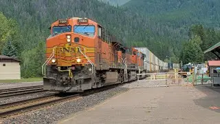 BNSF 7664 West - BNSF Z CHC-PTK (Intermodal) - Hi Line Sub - West Glacier, Montana