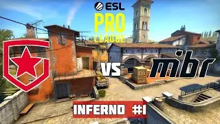 Группа C. GAMBIT vs MIBR. Map-1 Inferno. ESL Pro League Season 13