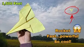 Teach how to fold a rocket. Fast..strong! So cool | How to make a paper airplane (Fast)