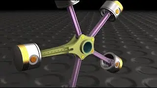 RADIAL ENGINE 3D  ANIMATION MODEL