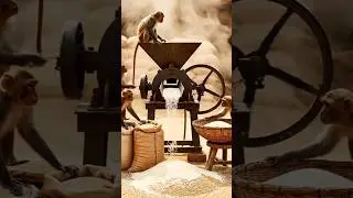 जब बंदरों ने पूरी Rice Factory चला दी 😱🐒 | Paddy to Rice Process | #VillageProcess#IndianVillage