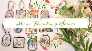 Creating Small Watercolor Art for Hinged Glass Frames, Mini Painting Series
