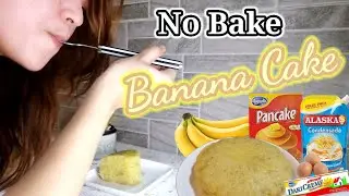 NO BAKE  BANANA CAKE USING PANCAKE MIX