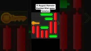 11 August Hamster Kombat Mini game solution | Key trick🔑 #airdrops #hamsterkombatminigamekey