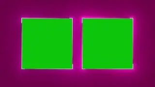 2 Pink Neon Border Green Screen Overlay Motion Graphics 4K 30fps Copyright Free