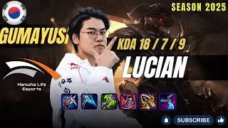 HLE Gumayusi LUCIAN vs EZREAL ADC - Patch 25.24 KR Ranked | lolrec