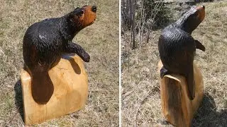 Chainsaw carved beaver #28