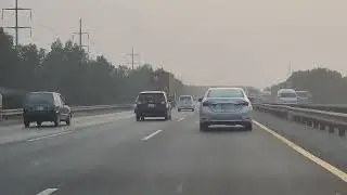 Dangerous driving in Pakistan on M-2 motorway Lahore