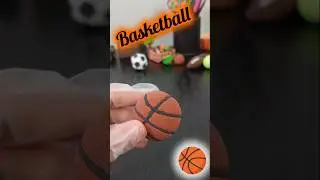 DIY Mini toy from polymer clay / Basketball #DIY#art#craft#cute#uk#clay#handmade#mainan#لعب#खिलौना