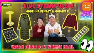 LIVE STAMMTISCH! HAUSHALT, MODE & WARM durch den WINTER! Gadgets & Lampen Haul mit Robbie & Bella