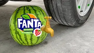 Experiment WATERMELON vs CAR! Crushing Crunchy, Soft Things Satisfying ASMR!
