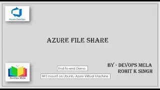 Azure File Share {End-to-end demo} - NFS Mount on Ubuntu Azure VM 