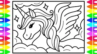 🦄✨ How to Draw a Magical Unicorn Girl with Wings! 🌈 🎨  Drawing tutorials for beginners ✍️