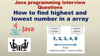 How to find the highest and lowest number in an array | Automation testing interview question