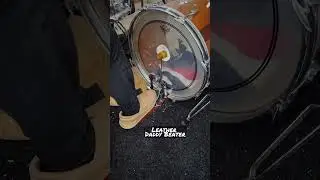 Wood VS. Leather Daddy Beater. Do you hear a difference? #shorts #short #bass #drum #comparison