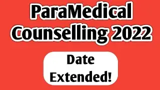 TN ParaMedical Counselling 2022|Date Extended|Vjalerts|