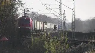 Bahnverkehr mit Meridian, Railpool-Hupe, Vectrons, Eurocitys in Aubenhausen/Osterm&uuml;nchen 07.11.2020
