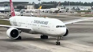 TC-JJV Turkish Airlines B777-3F2ER taxiing to Gate D32 (TK54) #b777