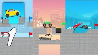 Draw Bridge Puzzle - Draw Game Gameplay Walkthrough Part 1 - Level 1 ~ 35 (Android, IOS)