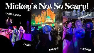Haunted Mansion girls take on Mickey's Not So Scary party 2024! || MNSSP