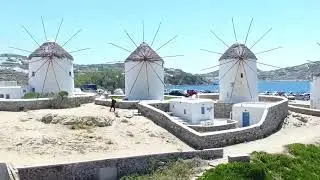 Mykonos 2017 Aerial view  Town - Beaches - Water sports /phantom 4