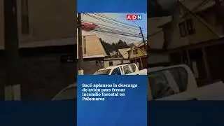 Sac&oacute; aplausos la descarga de avi&oacute;n para frenar incendio forestal en Palomares