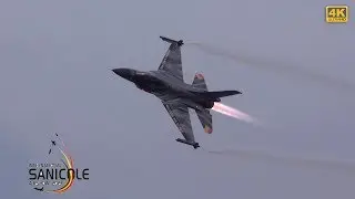 [4K] Sanicole Airshow /F-16 Dark Falcon Belgian Air Force Display/ Sunset Airshow