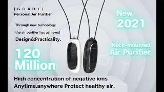 Personal Air Necklace, Around The Neck, Two-step Adjustment, Portable/Small/Wearable/Super Quiet