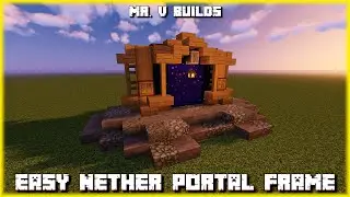 How To Build Easy Minecraft NETHER PORTAL FRAME !! #minecraft
