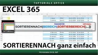 SORTIERENNACH und SPALTENWAHL Funktion in Excel ganz einfach