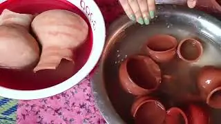 Clay pot cleaning 