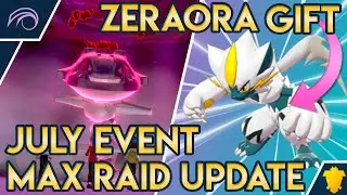ПОДАРОК ​​SHINY ZERAORA УЖЕ ДОСТУПЕН И ОБНОВЛЕНИЕ СОБЫТИЯ MAX RAID В ИЮЛЕ Дополнение Pokemon Sword and Shield Isle of Armor