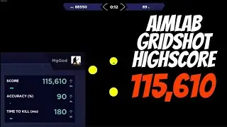 AIMLAB GRIDSHOT 115,610 90% 180ms || MGGOD