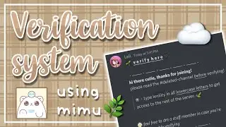 discord verification system using mimu bot tutorial | lenility ✰