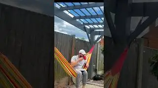DIY Pergola Using Simpsons Strong tie #diy #pergola #hammock #swing