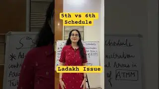 Difference between 5th and 6th Schedule of Constitution | Ladakh Issue #upsc #latestnews