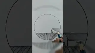 Circle drawing #easyscenery #scenery #pencildrawing #drawings #short #art #pencil