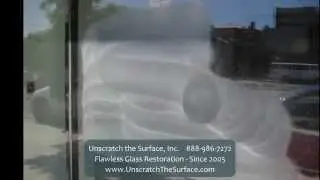 Unscratch The Surface, Inc. - Glass Graffiti Removal Demo -  N. Hollywood, CA