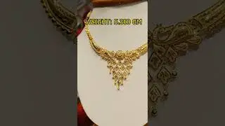 NECKLACE DESIGN | 22K 916 HALLMARK (HUID) | LIGHT WEIGHT GOLD JEWELLERY #necklace