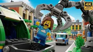 Garbage Truck Robot Arm Picked Up a Person! (Help!) 🚛🤖😱